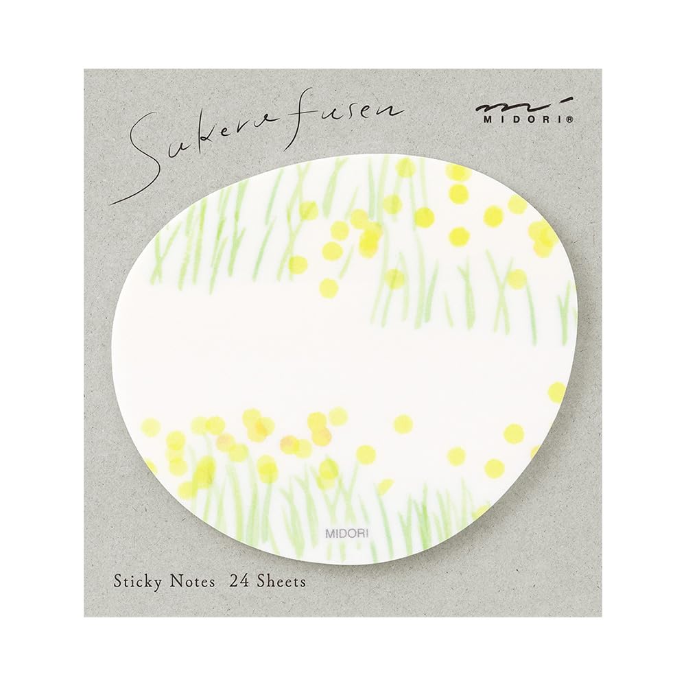 Midori MDR19069006 Paper Transparent Flower Field Pattern, Yellow