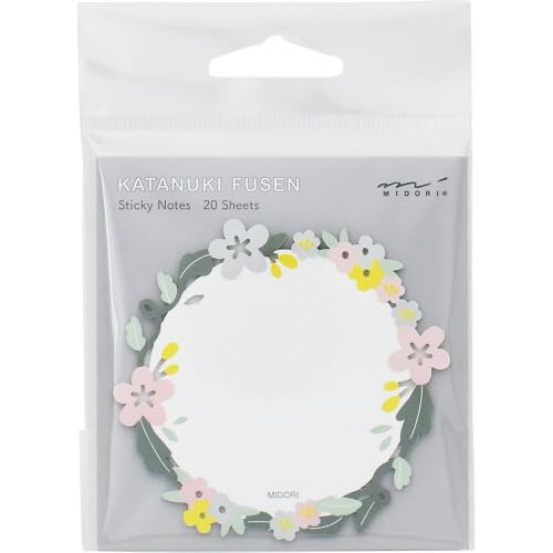 Midori Design Fill 19073006 Sticky Paper Die Cut Wreath Pattern