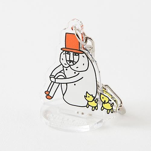Midori 62239006 Acrylic Keychain, Athletic Sitting Pattern, Ojisan, 30th Anniversary