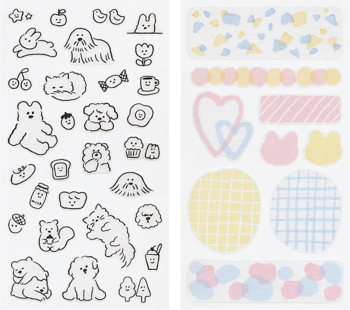 2 Pack Removable Masking Stickers Cute Diary Decor 826440