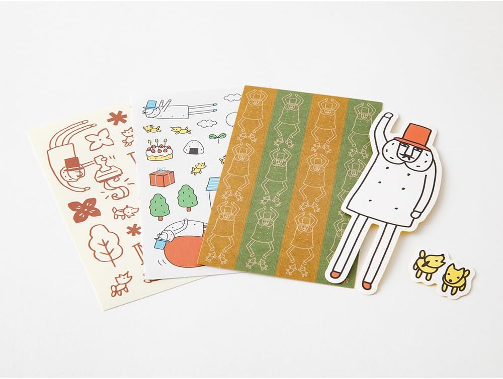 Midori 82691006 Sticker Decoration A Pattern Ojisan 30th Anniversary