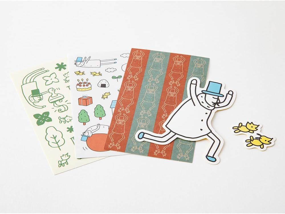 Midori 82692006 Sticker Decoration B Pattern Ojisan 30th Anniversary