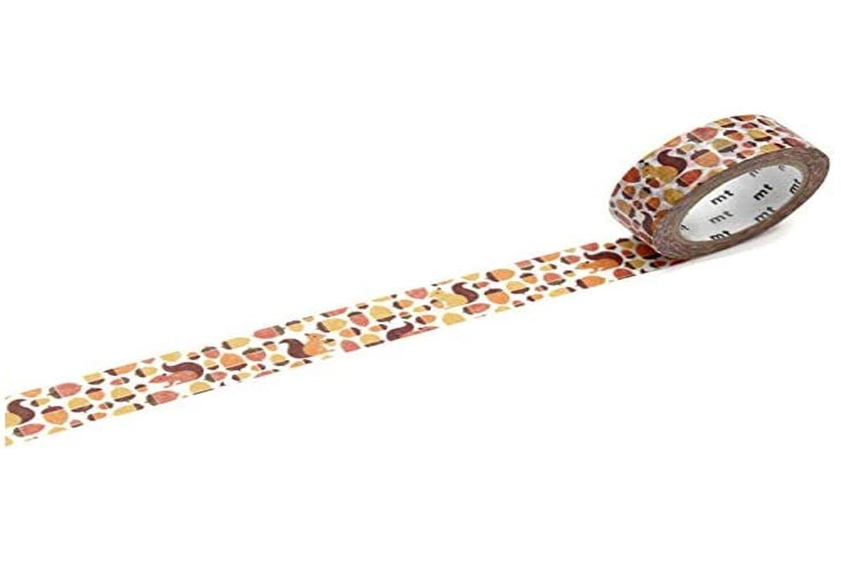 MTEX1P174Z MT Ex 1P Squirrel and Acorn Washi Tape