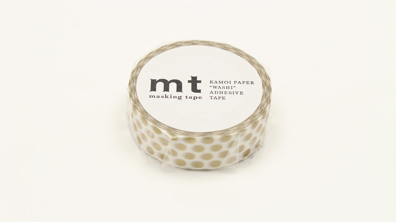 mt Masking Tape 1P"Dot Gold 2" Washi Masking Tape - Gold