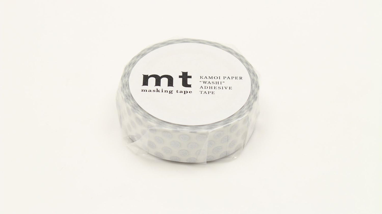 mt Masking Tape 1P "Dot Silver" Washi Masking Tape - Silver