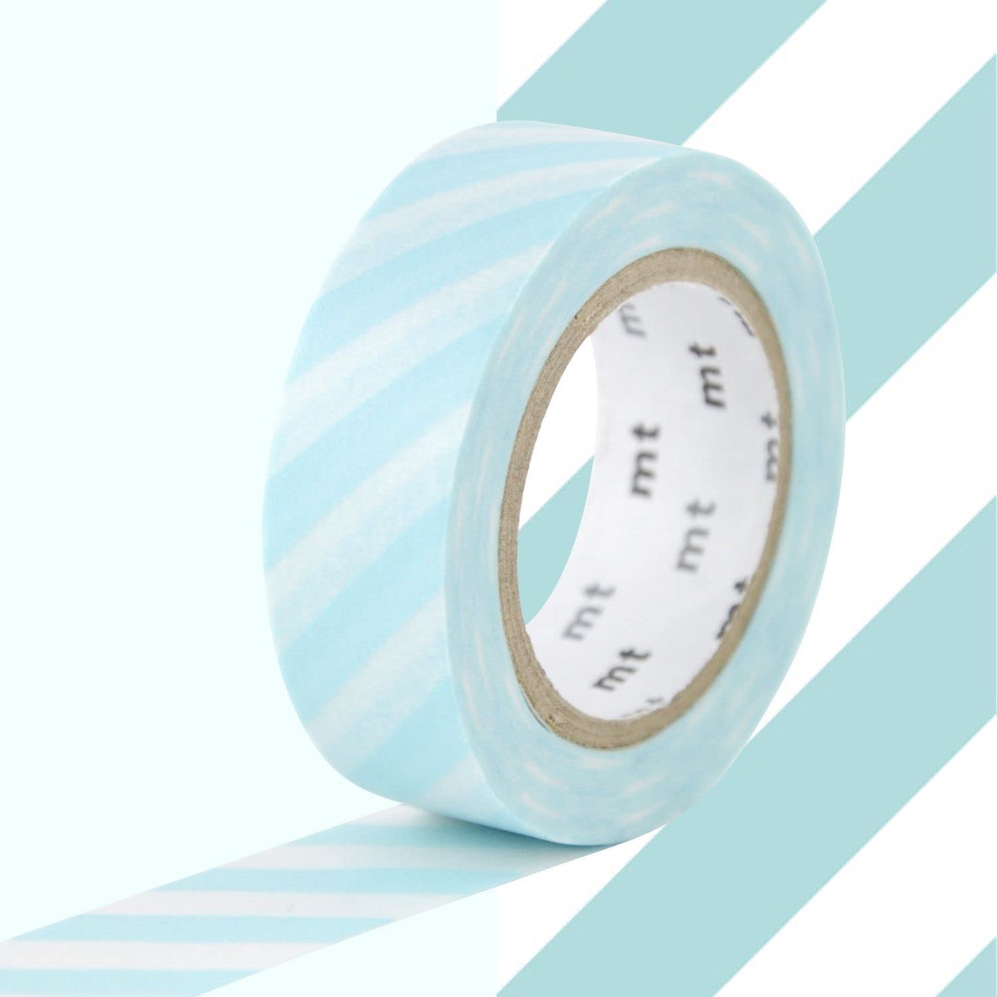 mt 1P deco - stripe mint blue