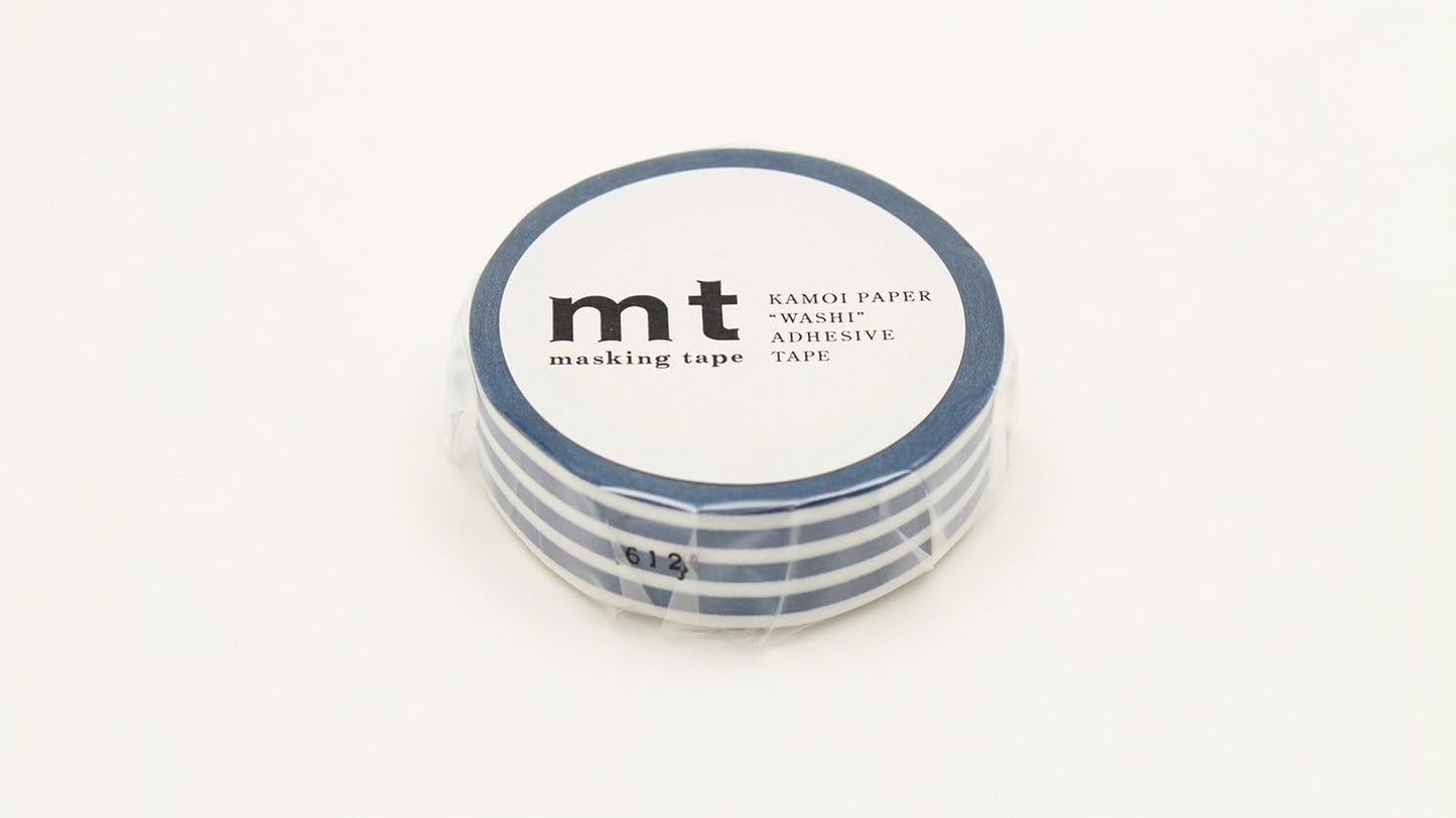 mt Masking Tape 1P "Border Indigo" Washi Masking Tape - Indigo