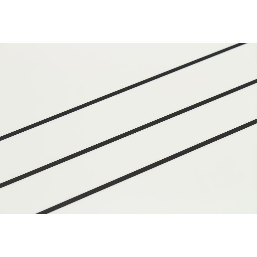 MT MASKING TAPE Slim Set of 3 Decorative Washi Paper Rolls 3 mm x 7 m, Plain Black/Matte Black