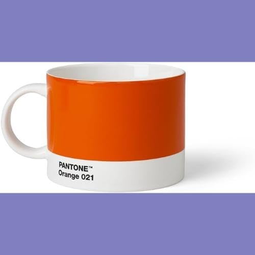 Copenhagen Design Pantone Cup, Tea/Coffee Mug, fine China (Ceramic), 475 ml, Orange 021 C, 1 Count (Pack of 1