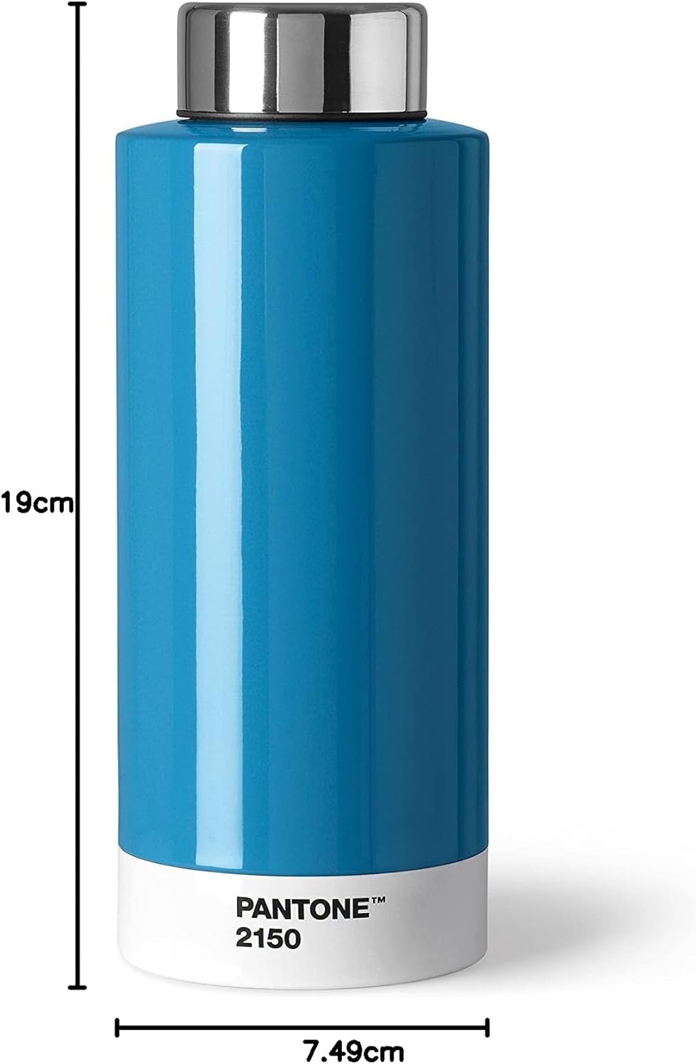 PANTONE Borraccia a doppia parete in acciaio inox con funzione termica, a prova di perdite, 500 ml, blu 2150