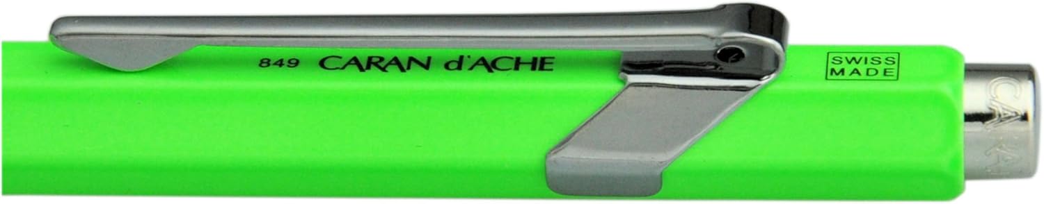 Caran d'Ache 849 Metal Range Ball Pen Fluo - Yellow and Green