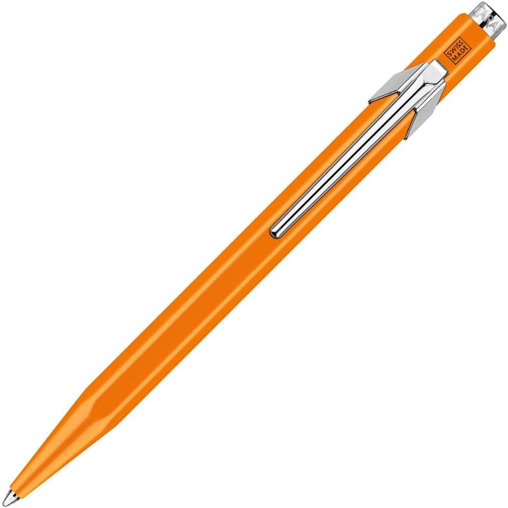 Caran d'Ache 849 Metal Range Ball Pen Fluo - Orange,1 Count (Pack of 1)