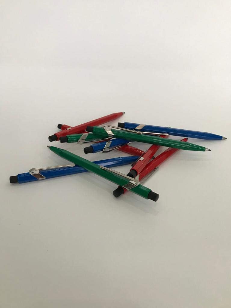 Caran Dache 5” Enamelled, Junior (2mm) Assorted red, Blue, Green (10/Box