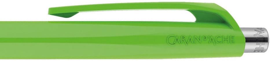 Caran Dache Ballpoint Pen, Spring Green, with SwissRide Blue Medium Cartridge