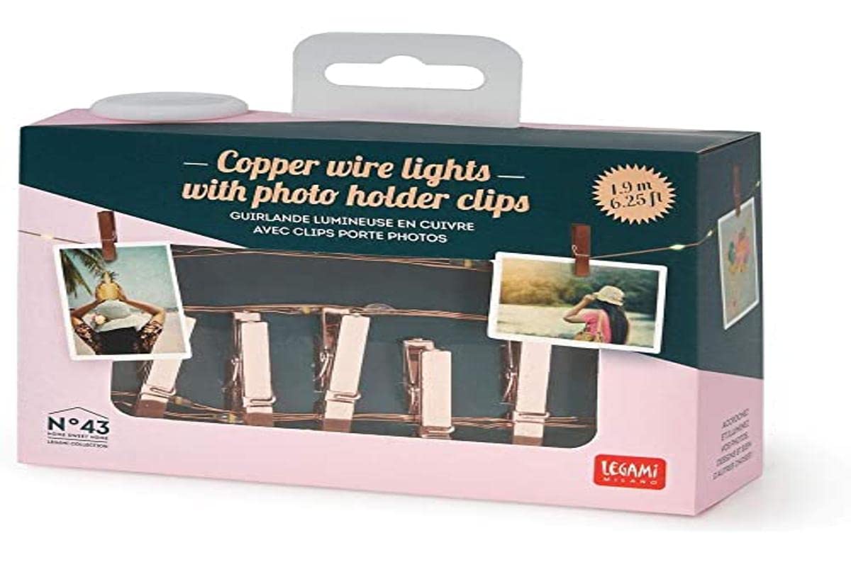 Legami Copper Wire Lights With Photoholder Clips