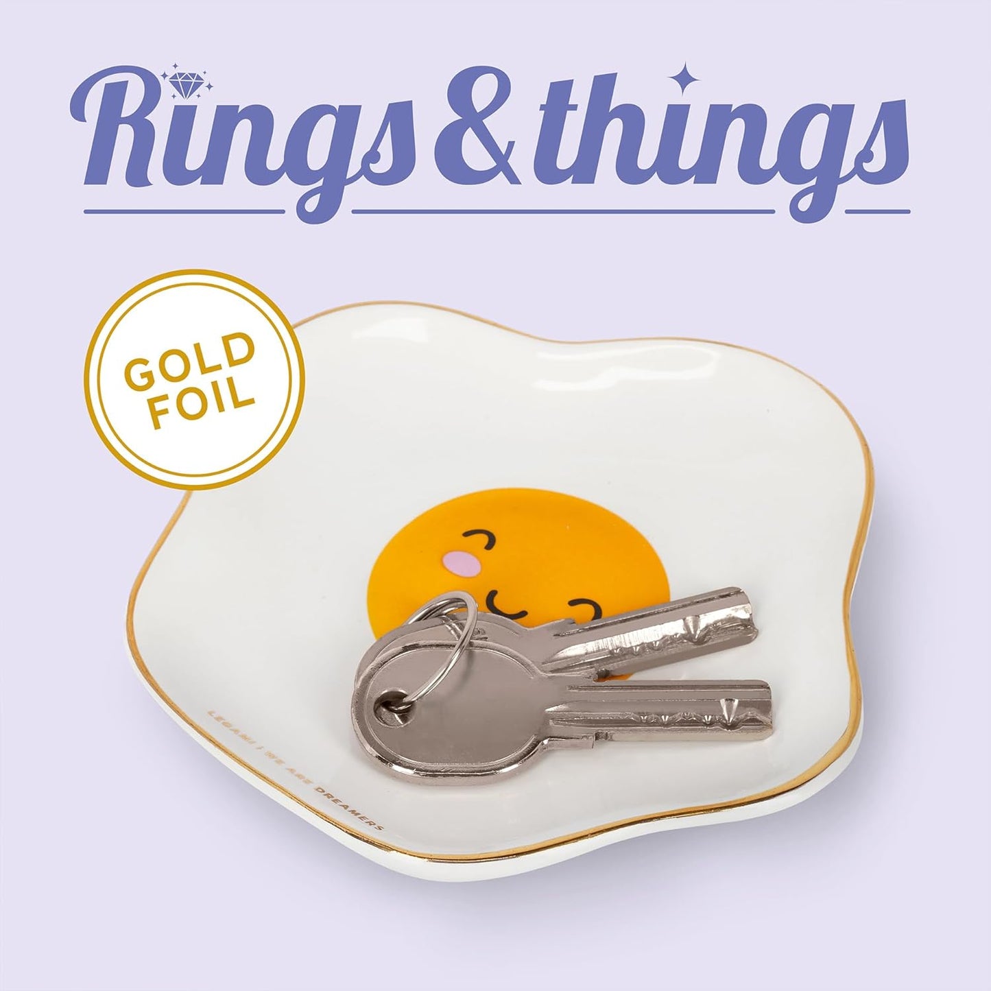 Legami Ceramic Saucer, Egg, Small