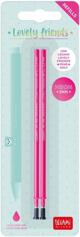 Tinta unita Legami Set of 6 Erasable Gel Pens, Ink Black, Blue, Orange, Turquoise, Black, Purple