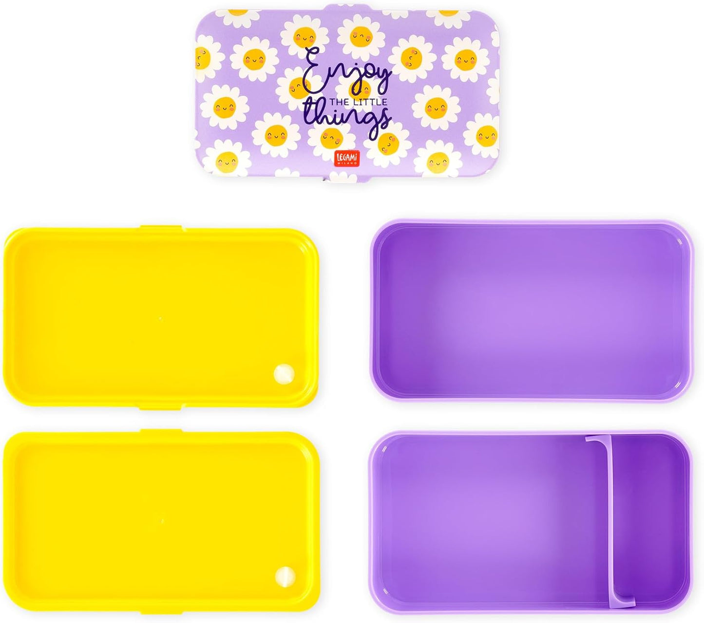 Legami LBD0003 Lunch Box, Polypropylene Silicone Nylon, Purple