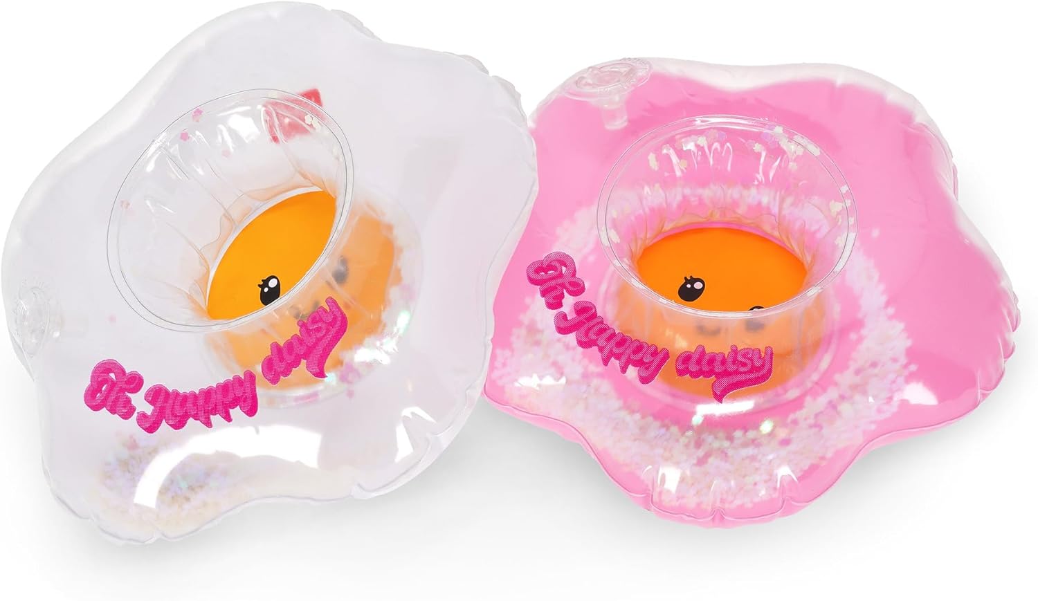 Legami - Set of 2 Inflatable Drink Holder, Floating Drinks Holder, Flower Shape, Floating Beverage Holder for Sea, Real Relaxation for Aperitifs and Snacks by the Pool, Diameter 8 cm