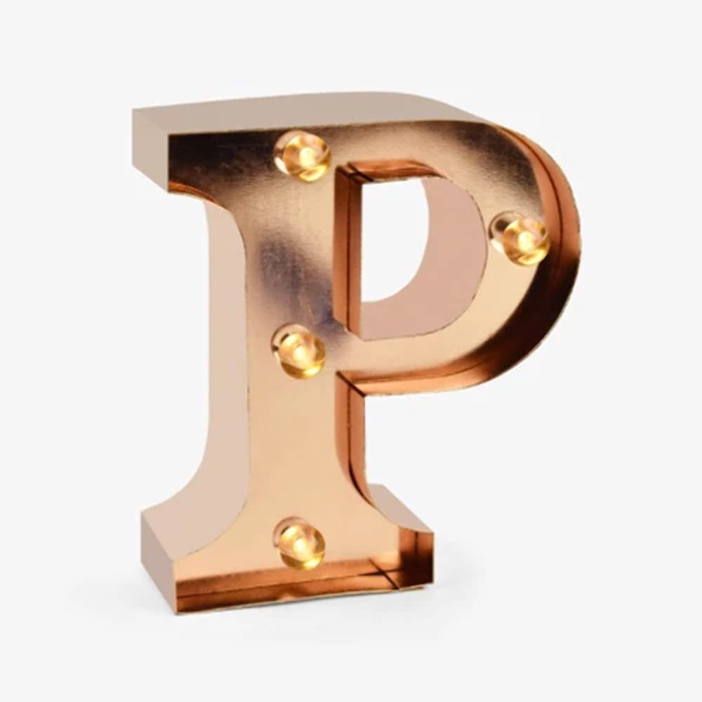 Legami - Mini Lettera Decorativa Luminosa, Gancio Posteriore per Appendere la Lettera al Muro, Tasto ON/off, 3 Batterie già Incluse, Luce Color Bianco Caldo, Lettera