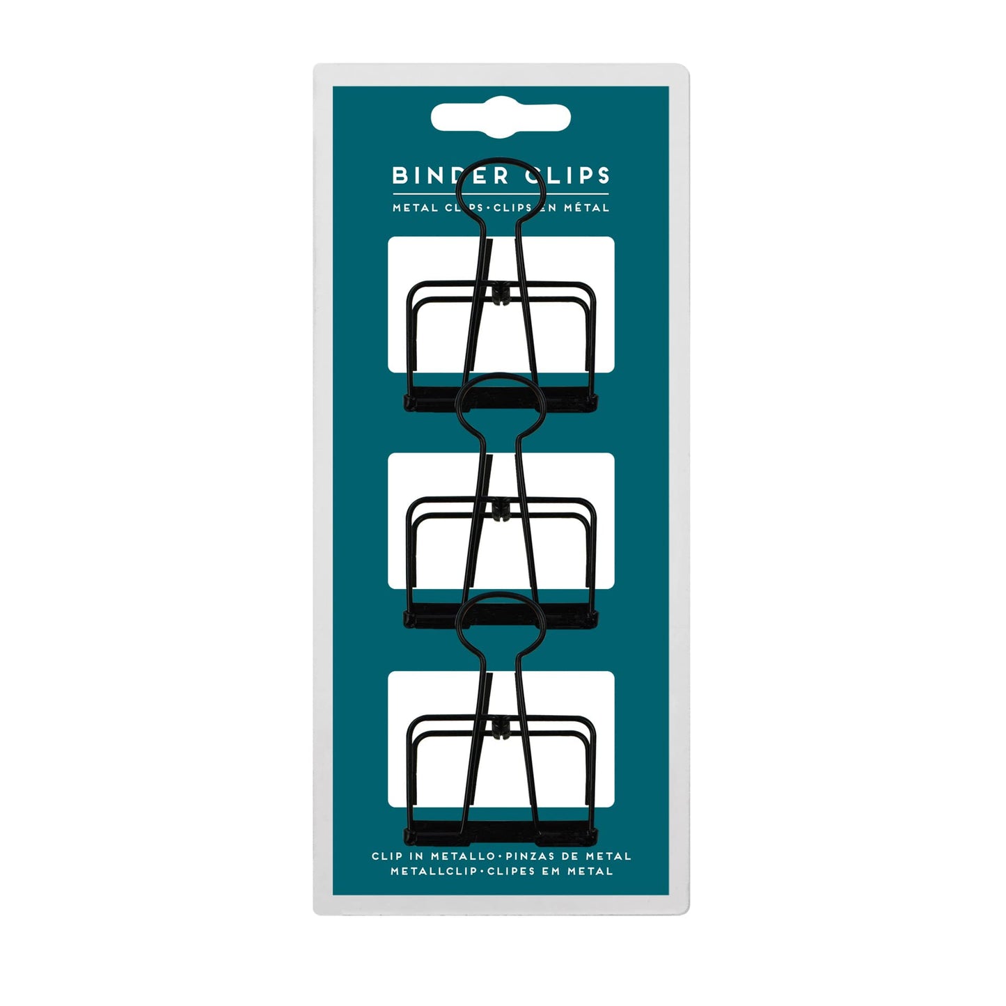 Legami - Set of 3 Large Metal Clips, 3 Metal Pegs, Lock Locker, 5 x 6.5 cm