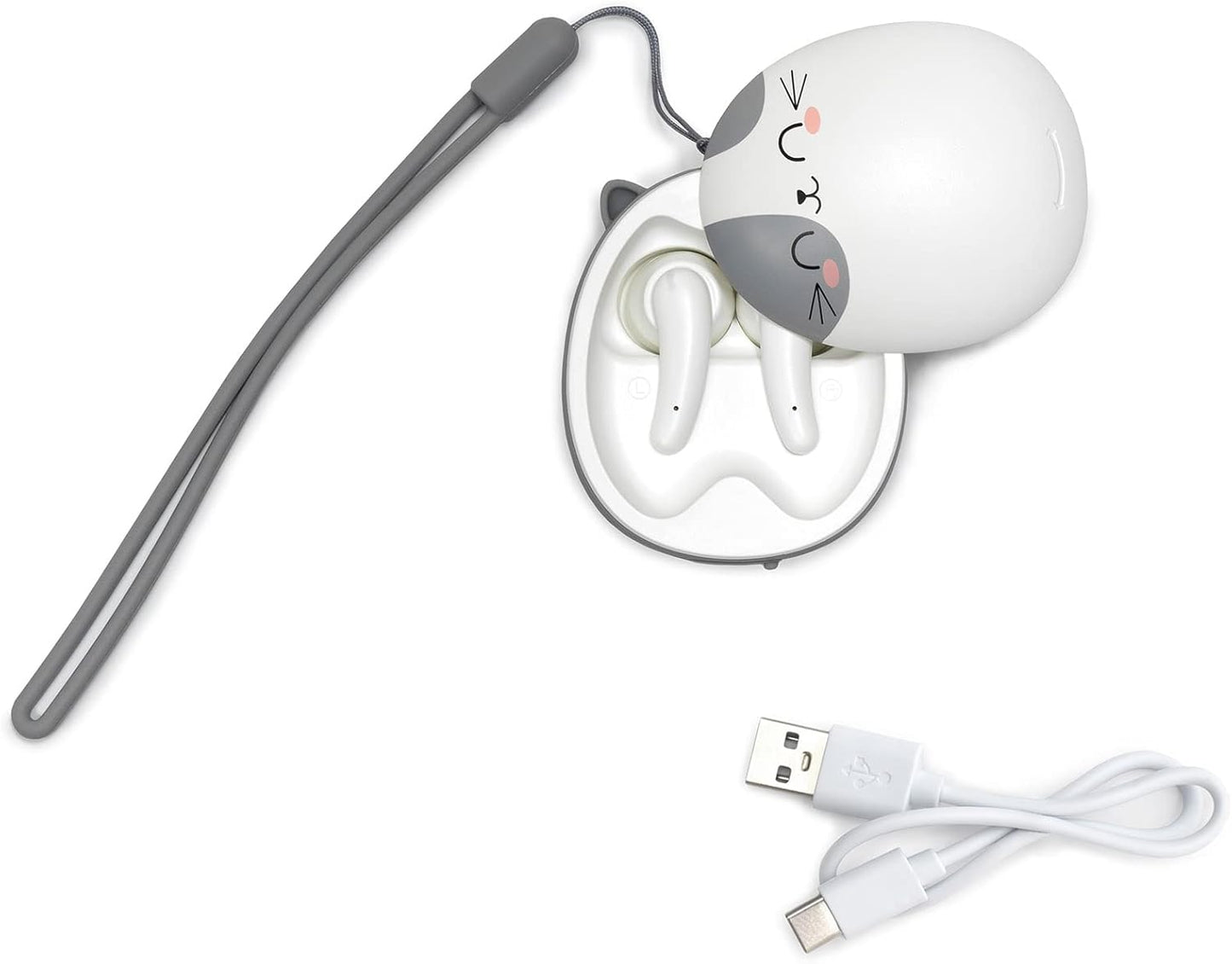 LEGAMI - Bluetooth Headset, Wireless Headphones, 5 Hours Playback, Automatic iOS and Android Connection, Integrated Dual Microphone, Touch Sensor, Charging Cable Included, 5.5 x 6 cm