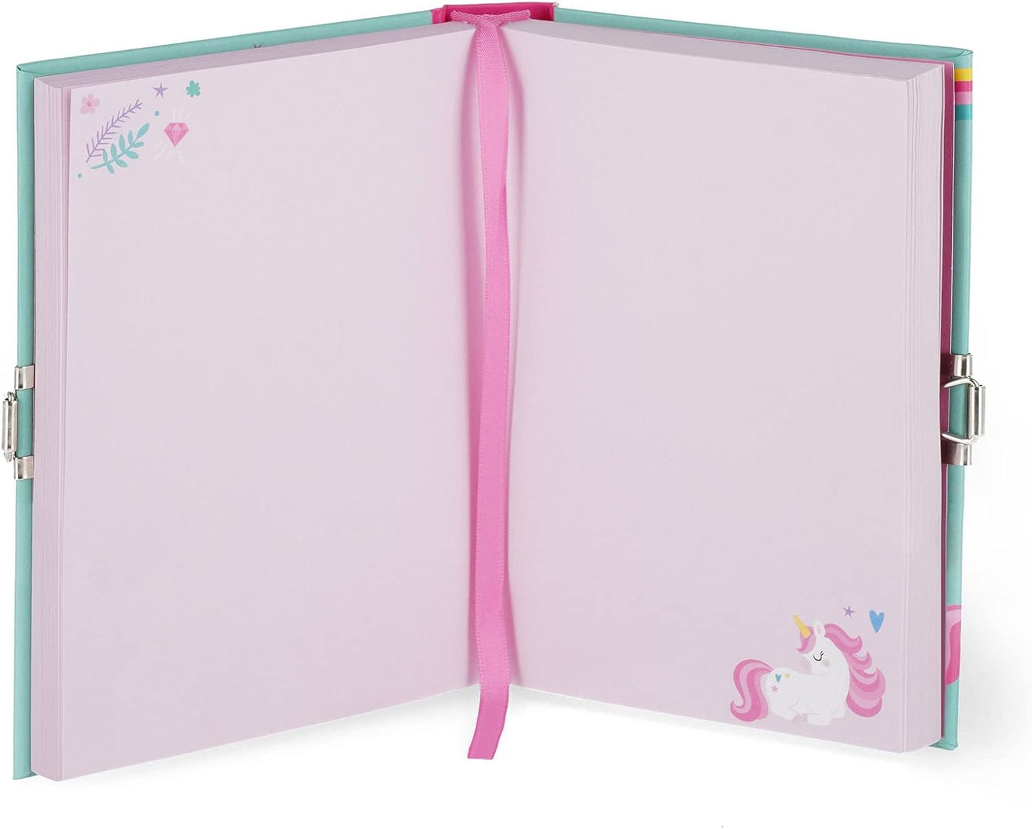 Legami - Secret Diary with Lock, 328 Pages, with Page Marker, in Certified Paper, 11 x 15.5 cm, Unicorn Theme