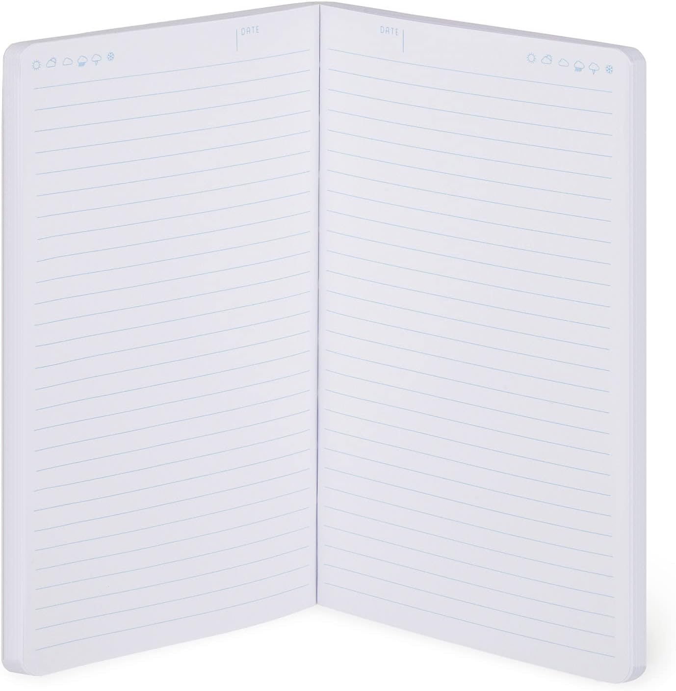Legami - Cuaderno de rayas mediano, 164 páginas, bolsillo final, últimas 24 páginas desmontables, elástico de cierre, esquinas redondeadas, papel certificado FSC®, 13 x 21 cm, tema