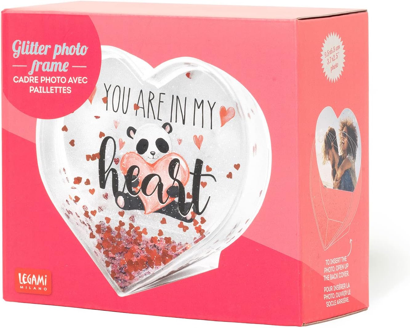 Legami Glitter Photo Frame - Heart
