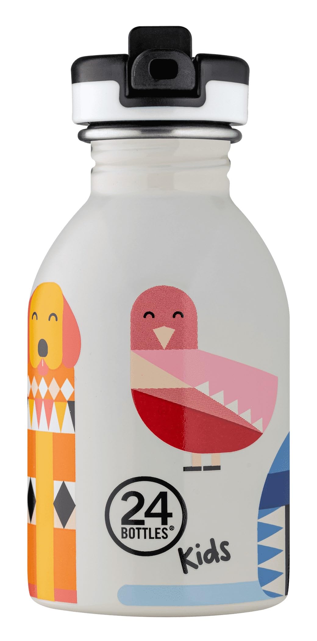 24Bottles Kids - Children's Water Bottle with Straw 250 ml, Thermos Flask Children 24h Cold 12h Hot, Water Bottle 100% Sealed Lid, Environmentally Friendly Drinking Bottle Stainless Steel, Best Friend