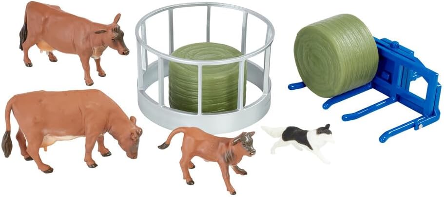Britains Valtra Playset 43323, Collectable Tractor Accessory, Compatible with 1:32 Scale Farm Animals and Toys, Suitable For Collectors And Kids - 3 Years And Up, Multicolor