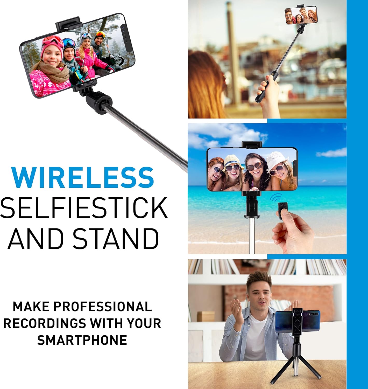 Selfiestick met Statief en Bluetooth