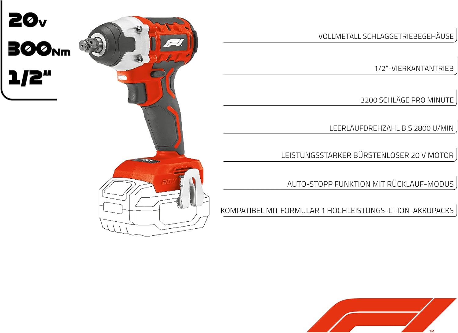 Formula 1 Impact Wrench Iw300