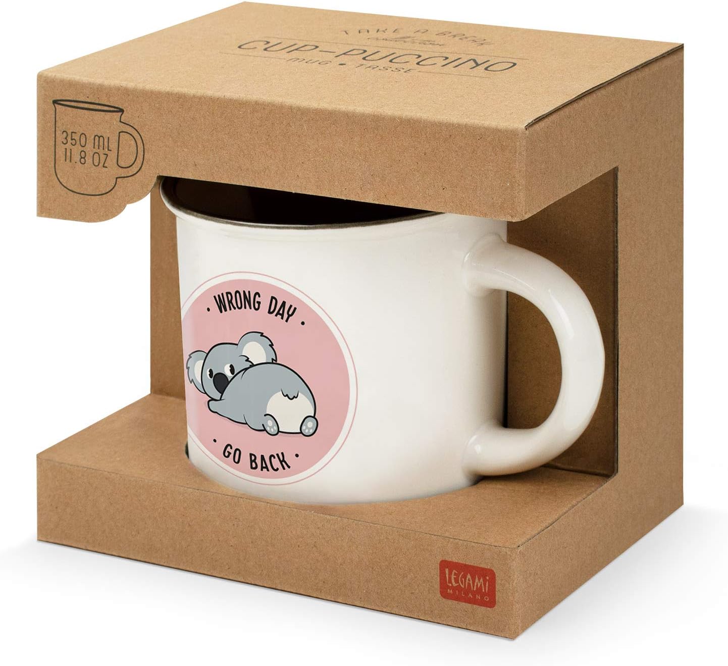 Legami Koala Cup-Puccino Cup, Bone China, Multicolor