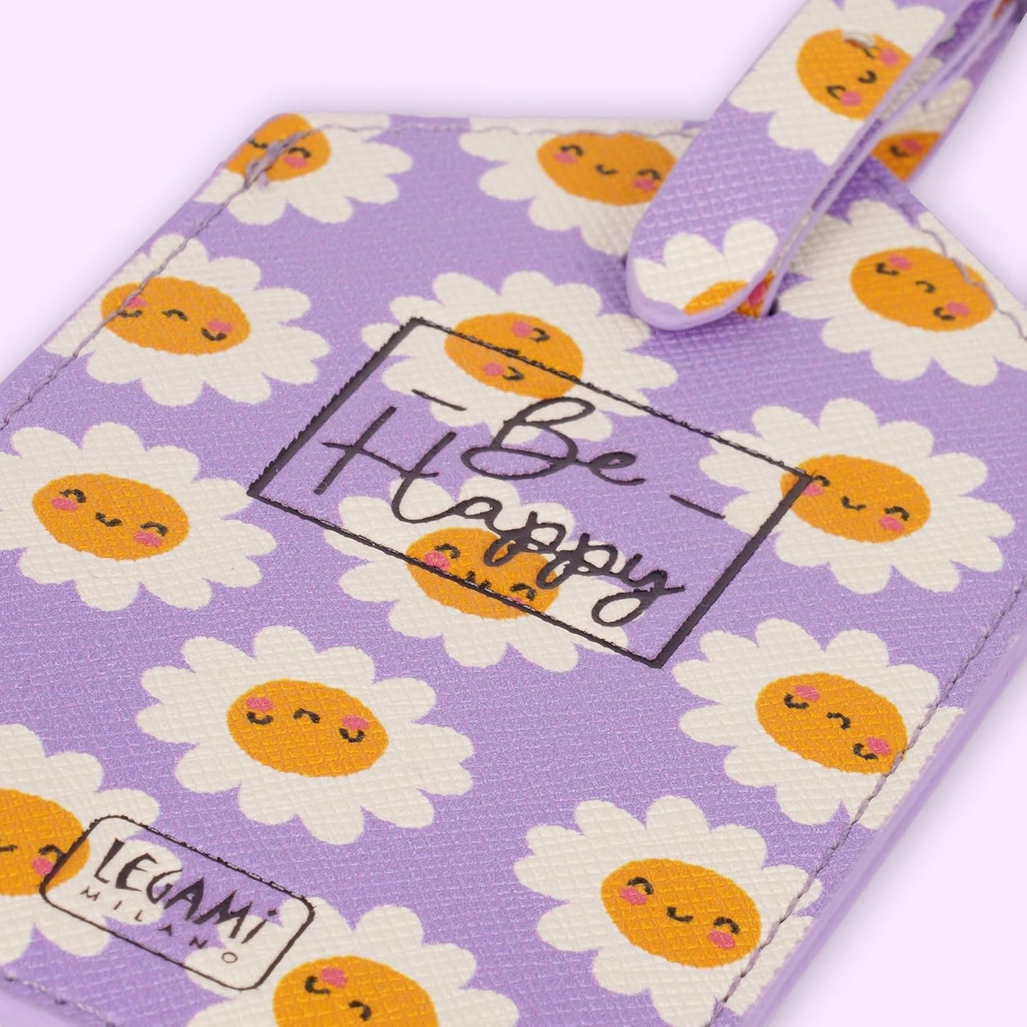 Legami - Luggage Tag, Luggage Tag for Suitcase, Accessory for Airplane Cruise Train, Luggage Tag for Data Protection in PU Leather and Microfibre