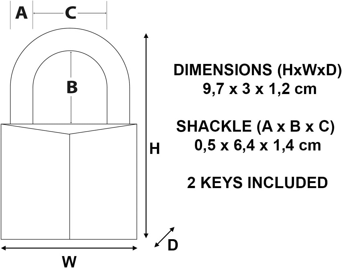 Masterlock 30Mm P/Lock 64Mm Shackle