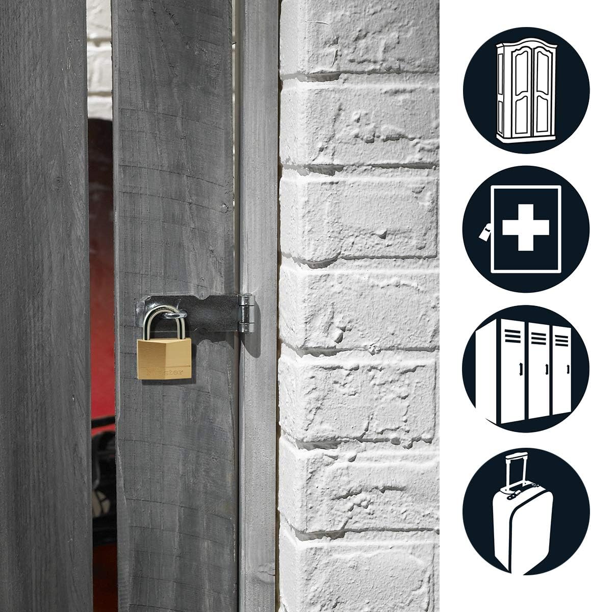 Master Lock 60Mm Brass Padlock 2Keys