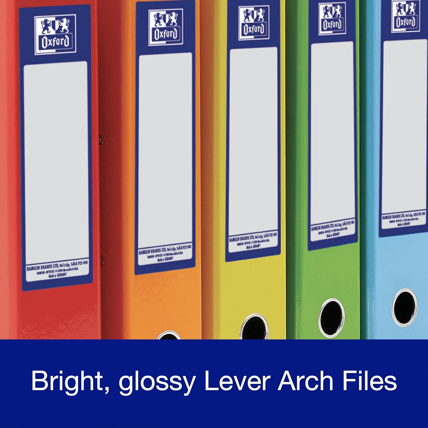 Oxford Premium A4 Lever Arch File, Orange Single Folder, Heavy Duty