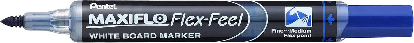 Pentel Maxiflo Flex-feel White Board Marker Pens Assorted Colors - Pack 4