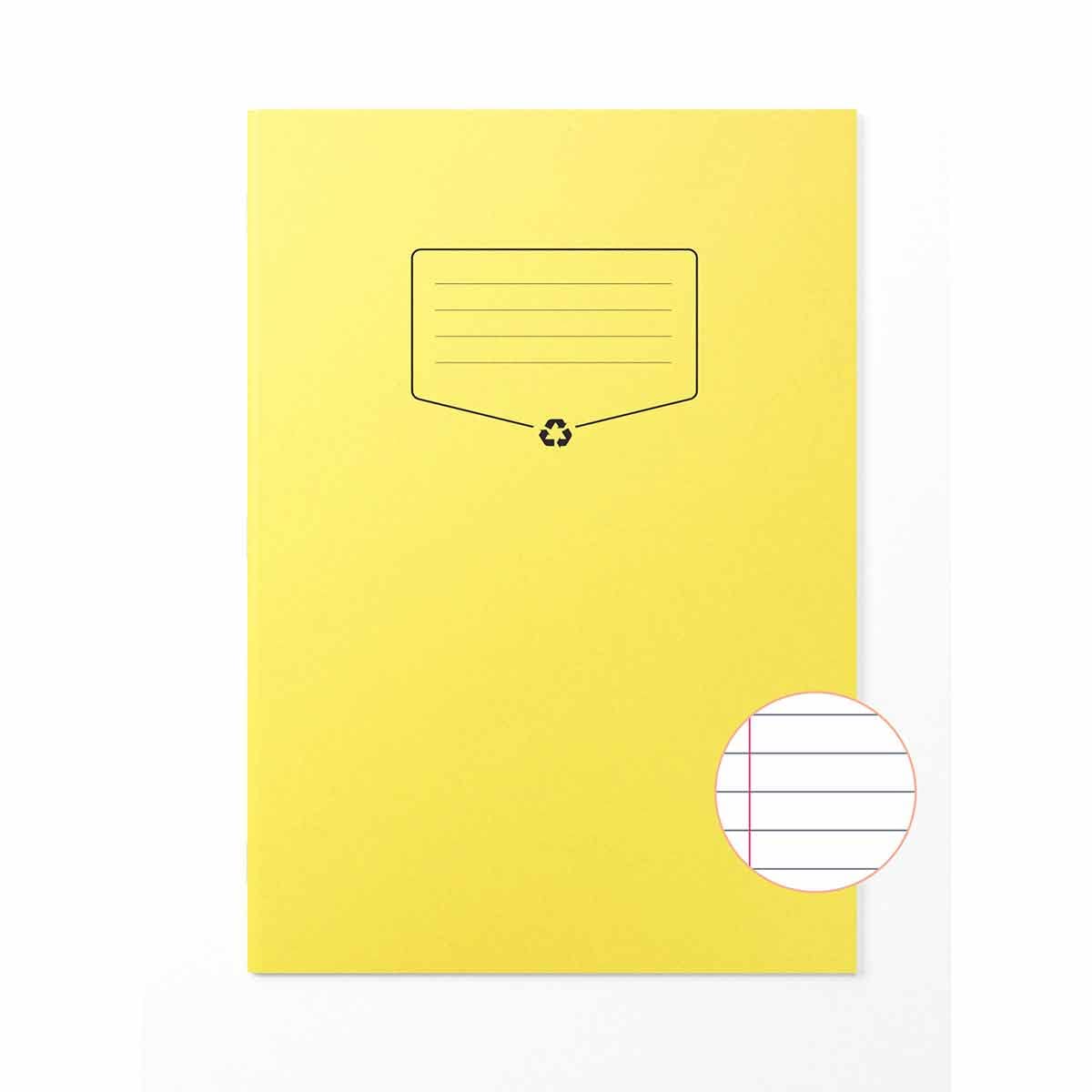 Silvine BACOFF Recycled Exercise Book A4 - Color: Yellow