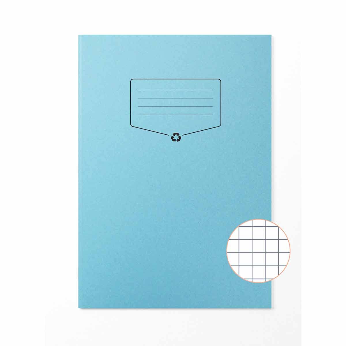 Silvine BACOFF Recycled Squared Exercise Book A4 - Color: Blue