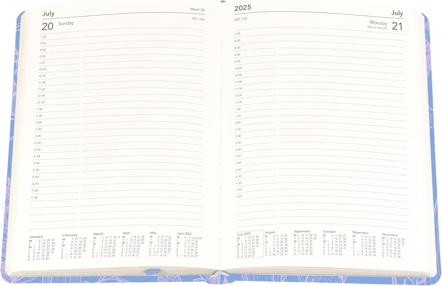 Collins Tara - Agenda 2025, diario A5 día por página (con citas), color rojo, (TA151.15-25), agenda diaria con tapa dura resistente al desgaste