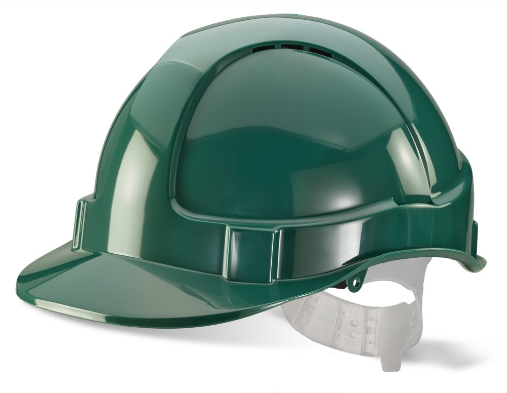 Economy Vented Safety Helmet Green