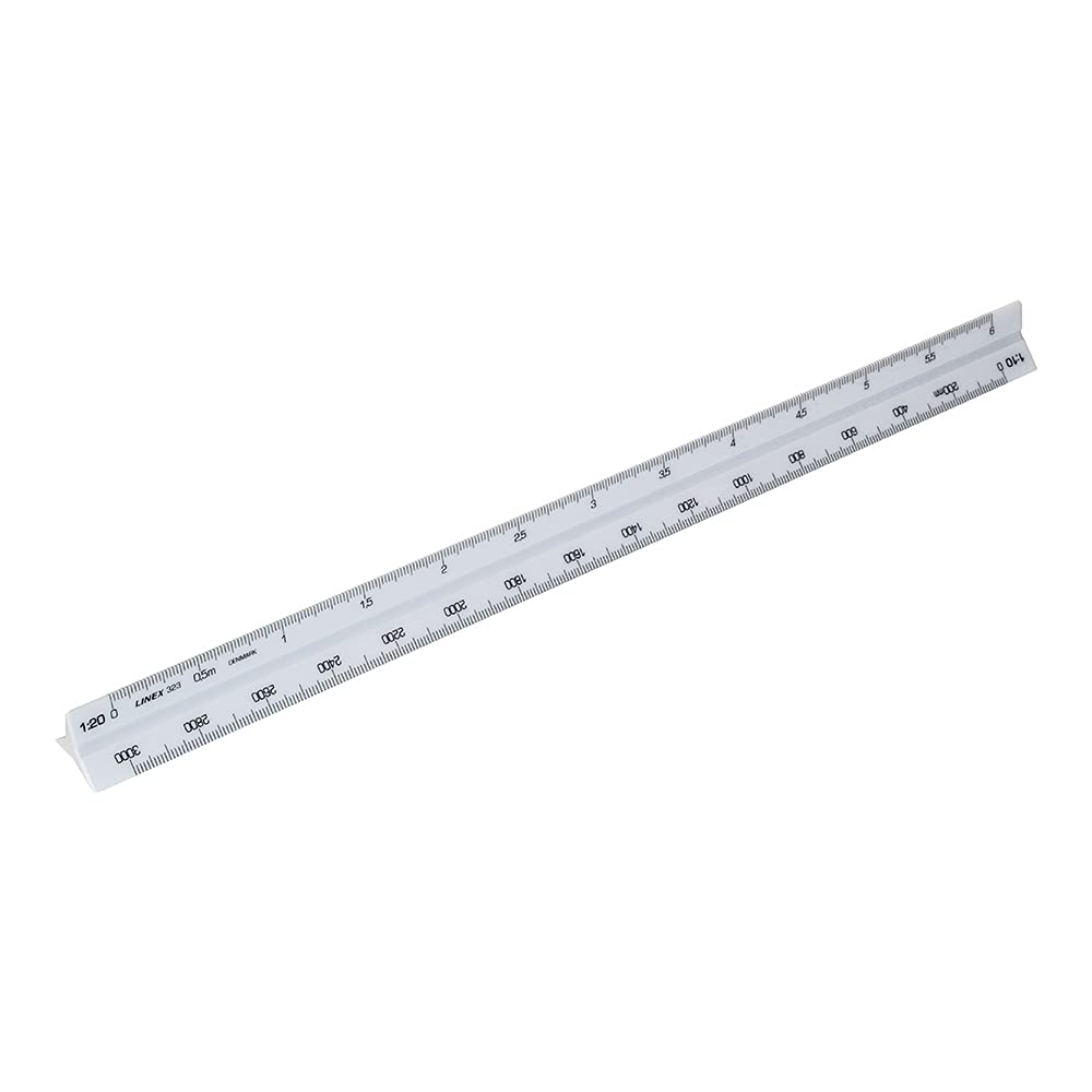 Scale Ruler 30cm, Linex, Triangular, White