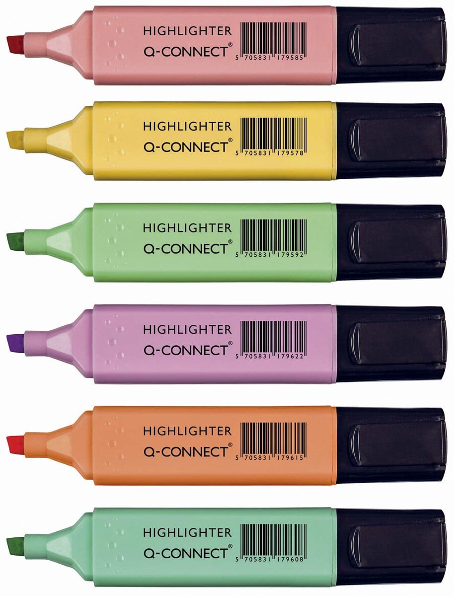 Q-Connect Pastel Highlighters (Pack of 6