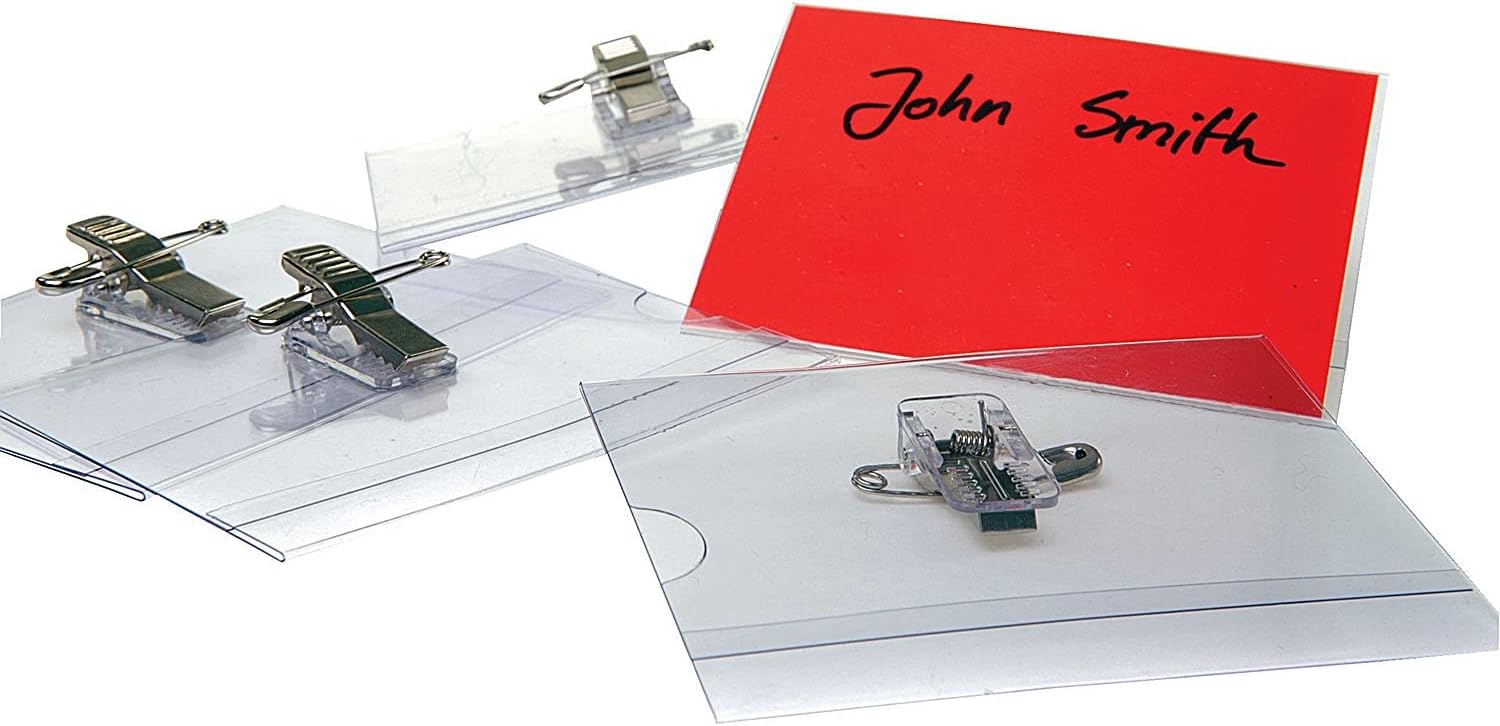 Announce 54 x 90 mm Combi Clip Name Badge, Pack of 50