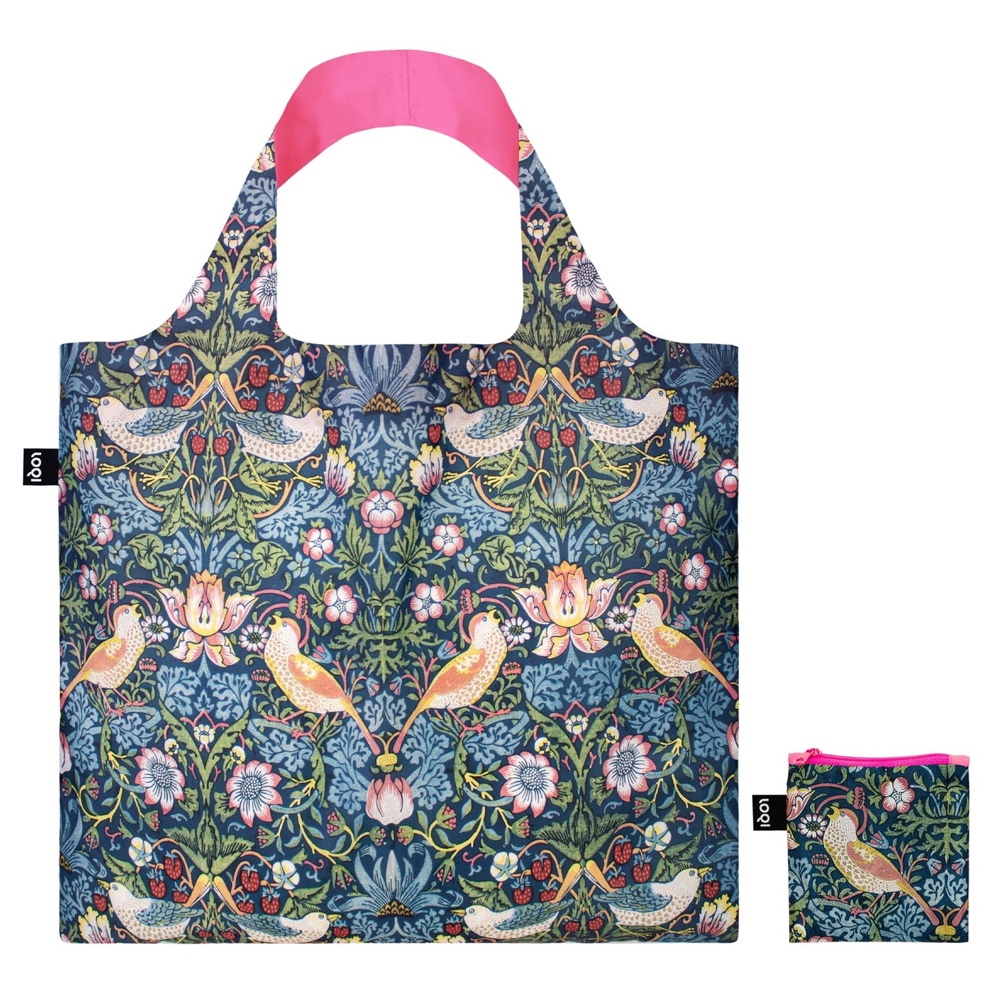 LOQI WILLIAM MORRIS The Strawberry Thief Neon Pink, Purple, Pink, Contemporary, Purple, pink, Contemporary