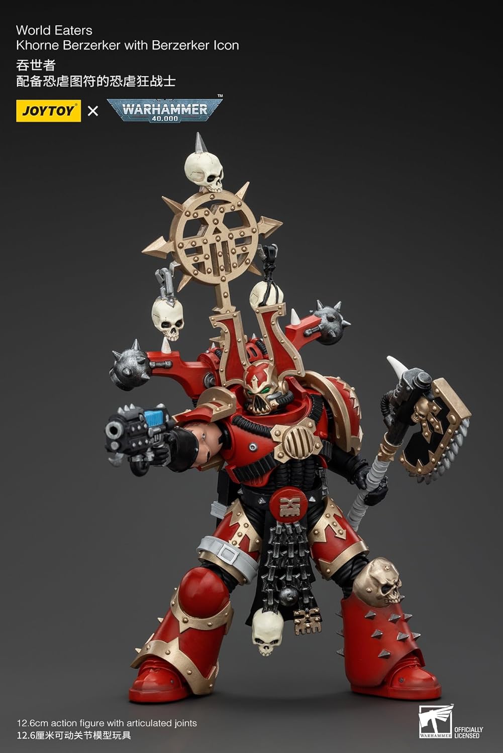 JoyToy Warhammer 40k: World Eaters Khorne Berzerker Icon Actionfigur im Maßstab 1:18