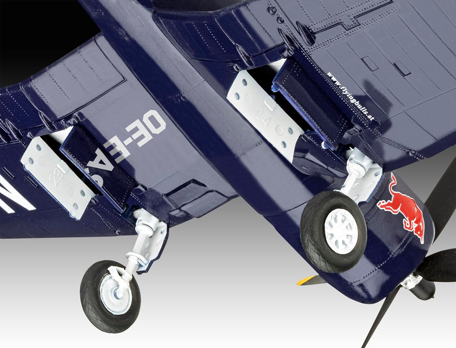 Revell Gift Set 05641 F4U-4 Corsair: Flying Bulls 25th Anniversary 1:48 Scale Unbuilt Plastic Model Kit with Accessories