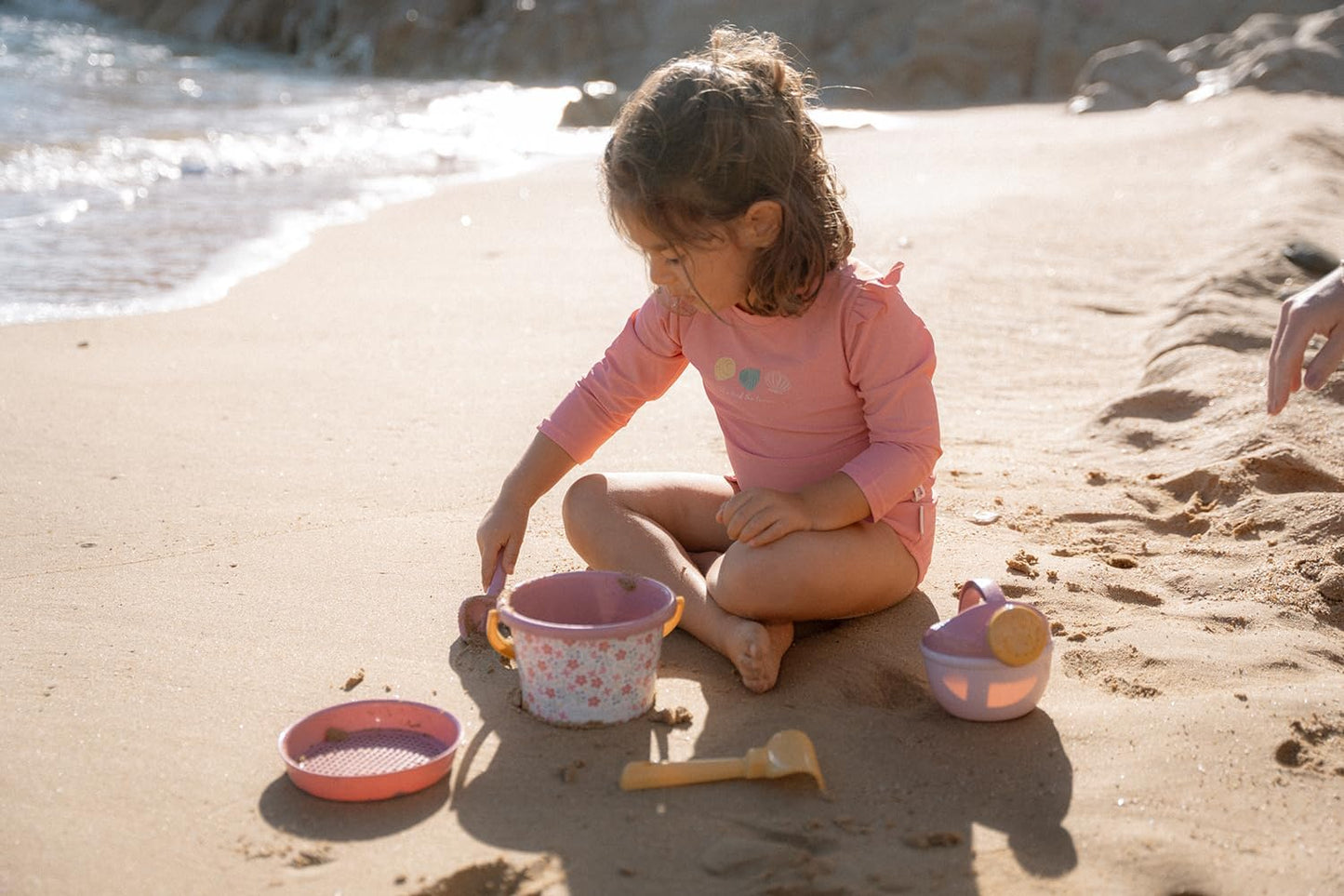 Little Dutch 2014446 strandset emmerset 5-delig - Pink Flowers